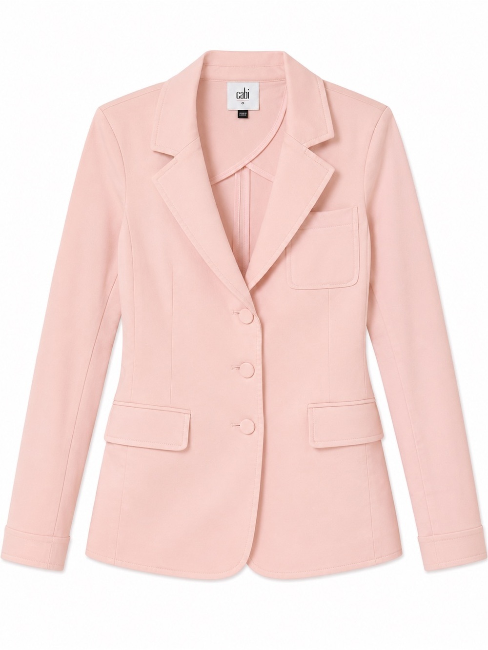 CAbi Soft Pink Women's Tailored Blazer